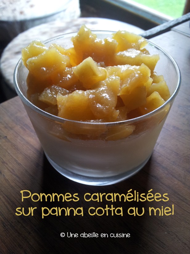pommes-caramelisees-panna-cotta-miel