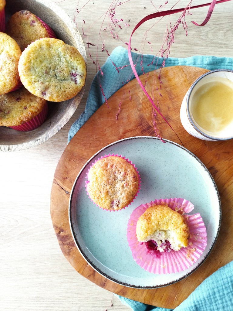 Muffins chocolat blanc framboise