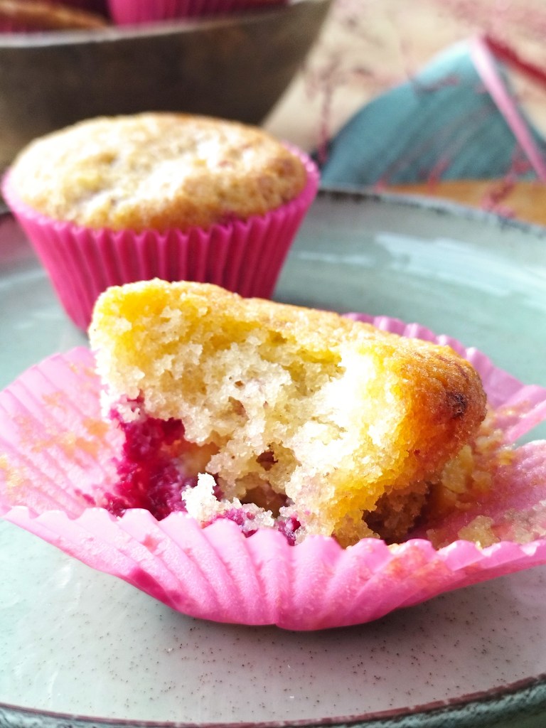 Muffins chocolat blanc framboise
