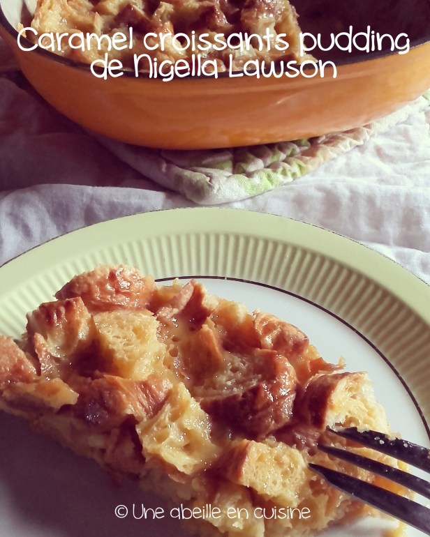 caramel croissants pudding