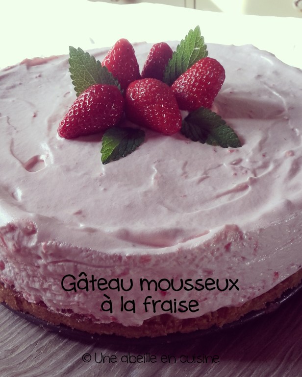gâteau mousseux à la fraise