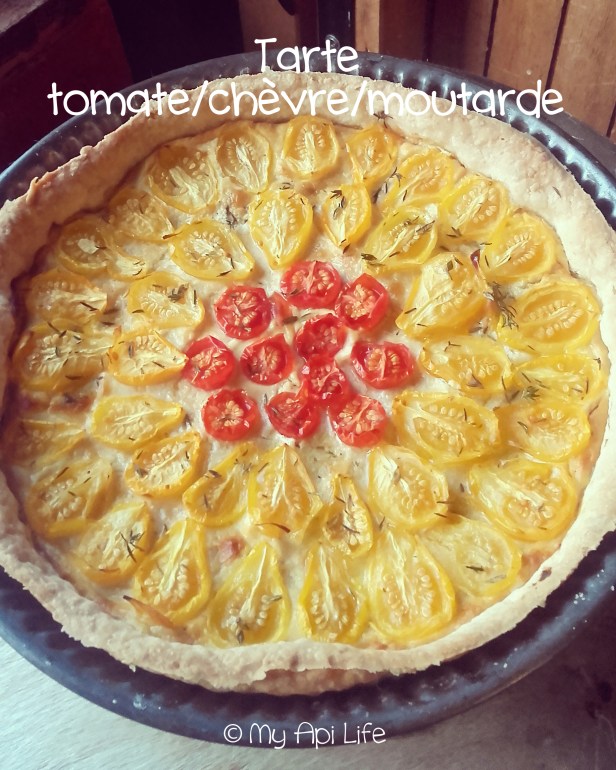 tarte tomate chèvre moutarde