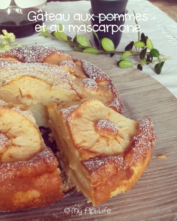 gâteau aux pommes et au mascarpone