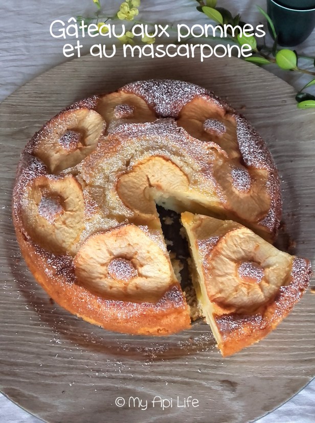 gâteau aux pommes et au mascarpone