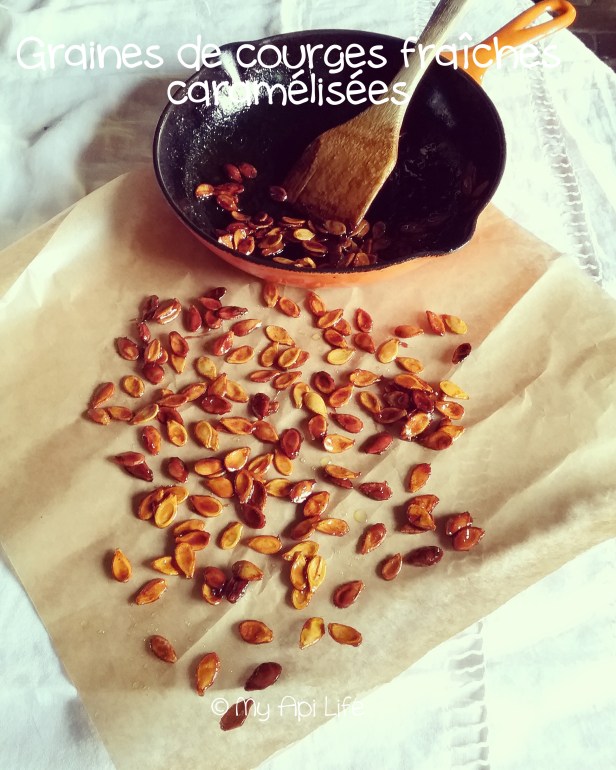graines de courge fraîches caramélisées