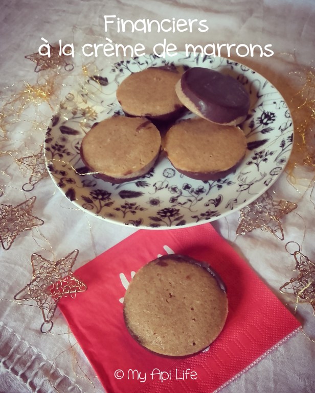 financiers à la crème de marrons en coque de chocolat
