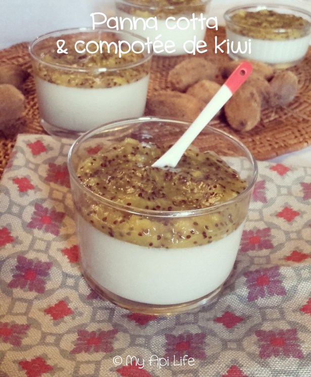 panna cotta compotée de kiwi