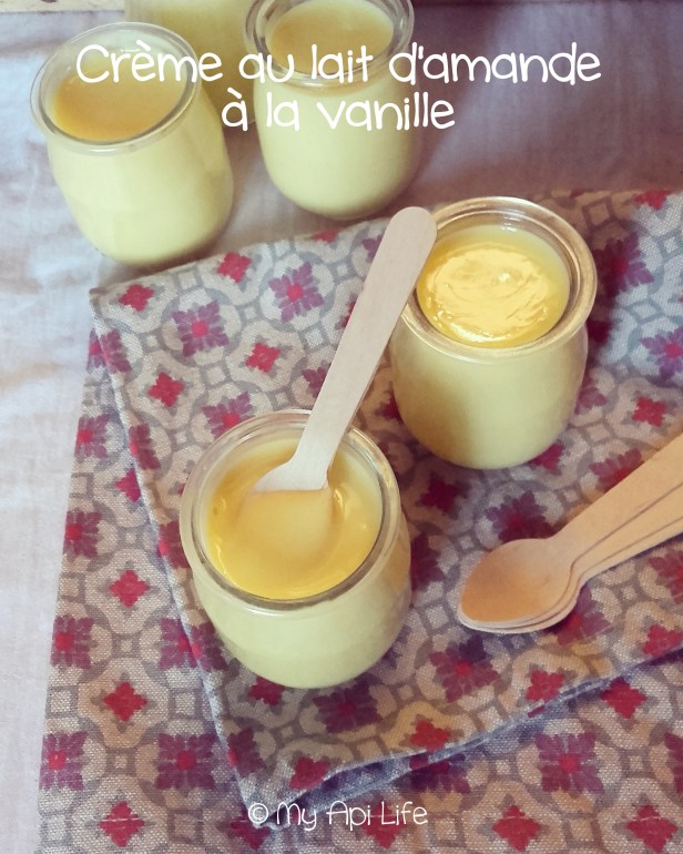 crème lait d'amande et vanille