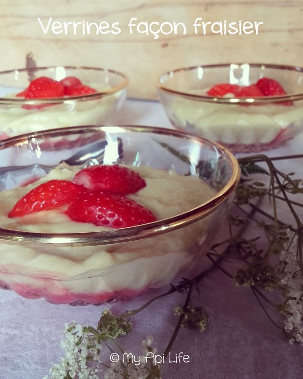 verrines façon fraisier