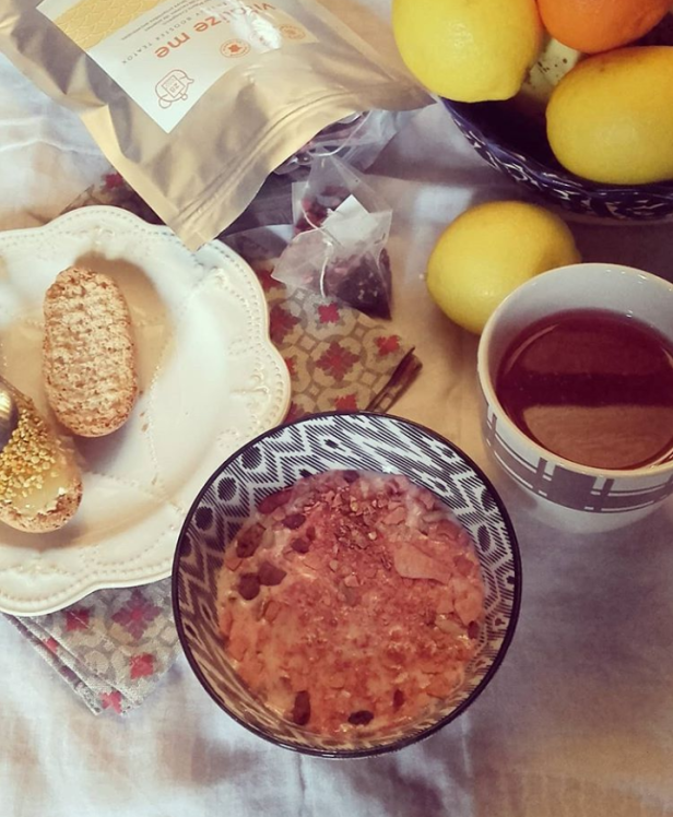 Thé Vitalize Me & muesli aux superfuits