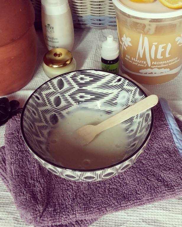 masque visage yaourt, miel et citron
