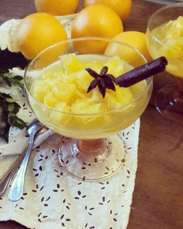 salade d'oranges, miel et épices