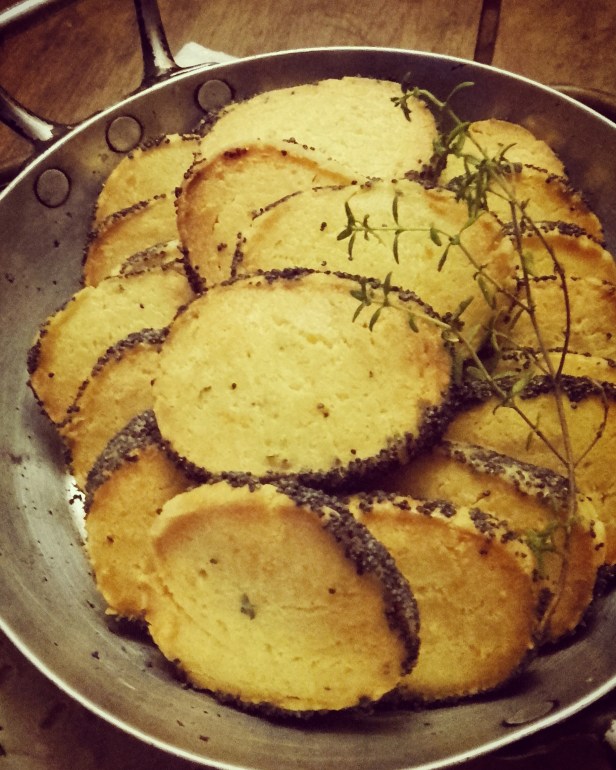 sablés fromage thym pavot