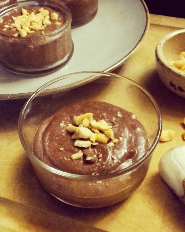 mousse au chocolat et beurre de cacahuète
