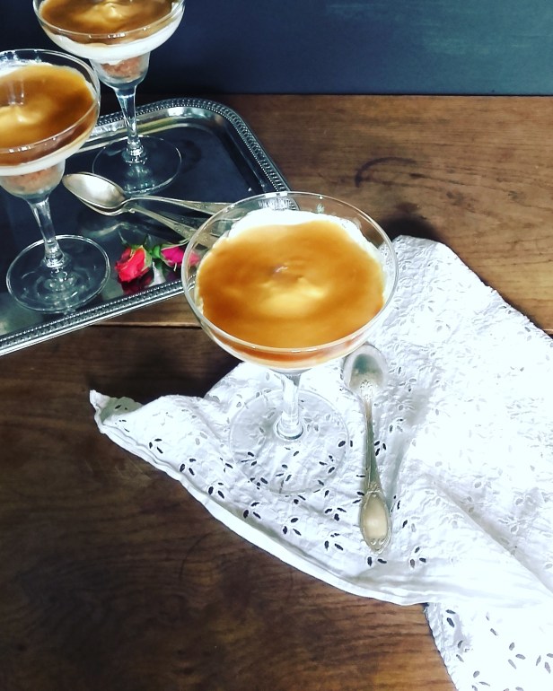 coupe de cheesecake au caramel beurre salé