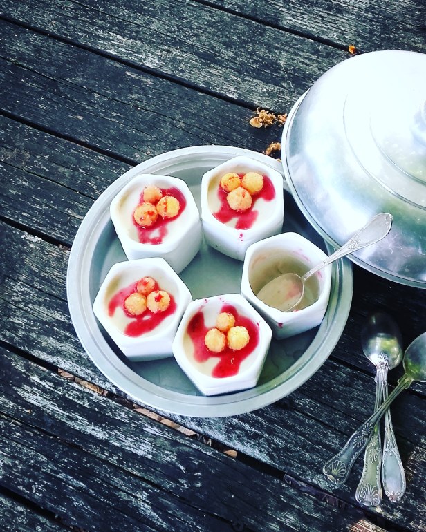 crèmes ultra onctueuses à la framboise jaune