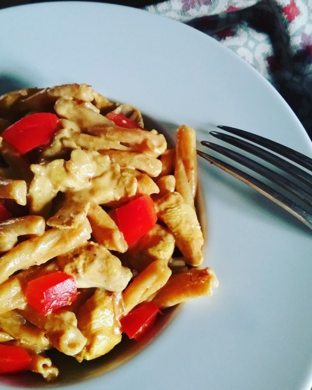 pasta butter chicken à la crème de coco