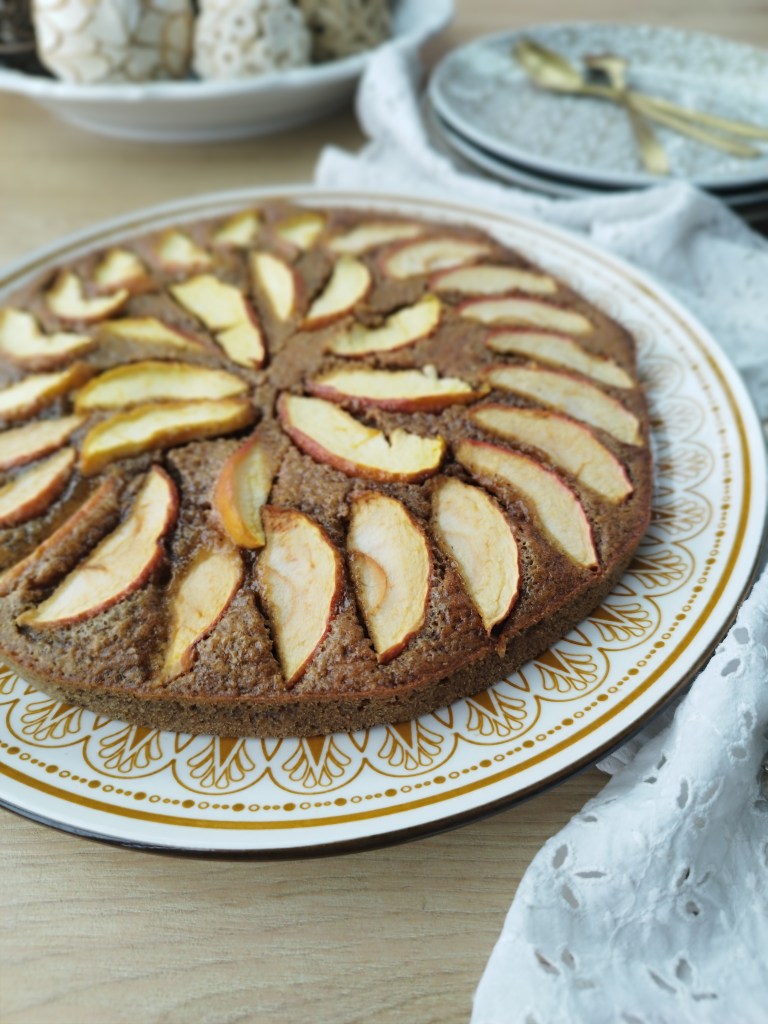 gâteau aux pommes, amande et sarrasin sans gluten sans lactose