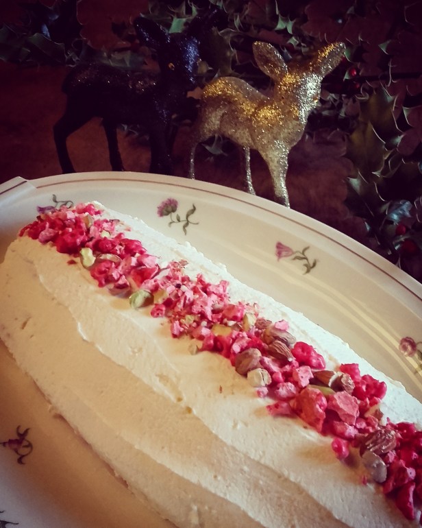 bûche à la crème de praline