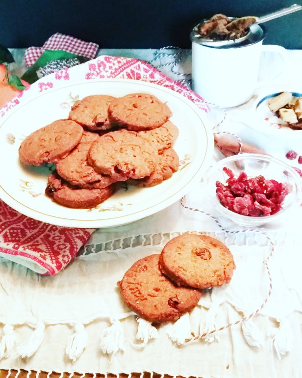 sablés de Noël cranberries cannelle sans gluten sans lactose