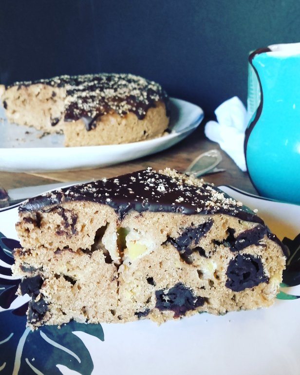 banana bread sarrasin-chocolat à la vapeur douce