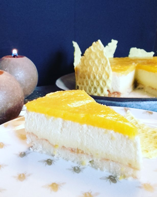 bavarois mousse au miel et mangue