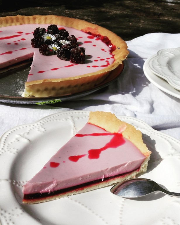 Tarte panna cotta mûres chocolat blanc