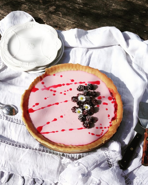 Tarte panna cotta mûres chocolat blanc