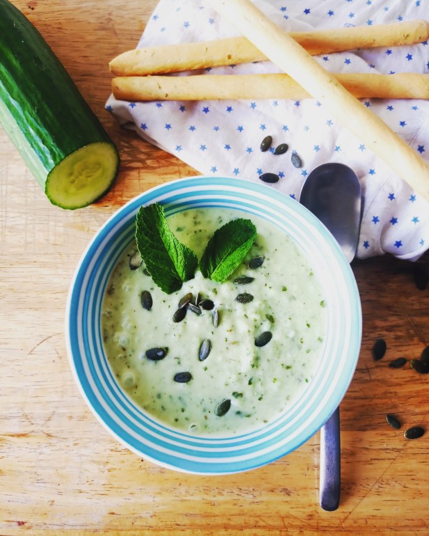 gaspacho concombre coco menthe