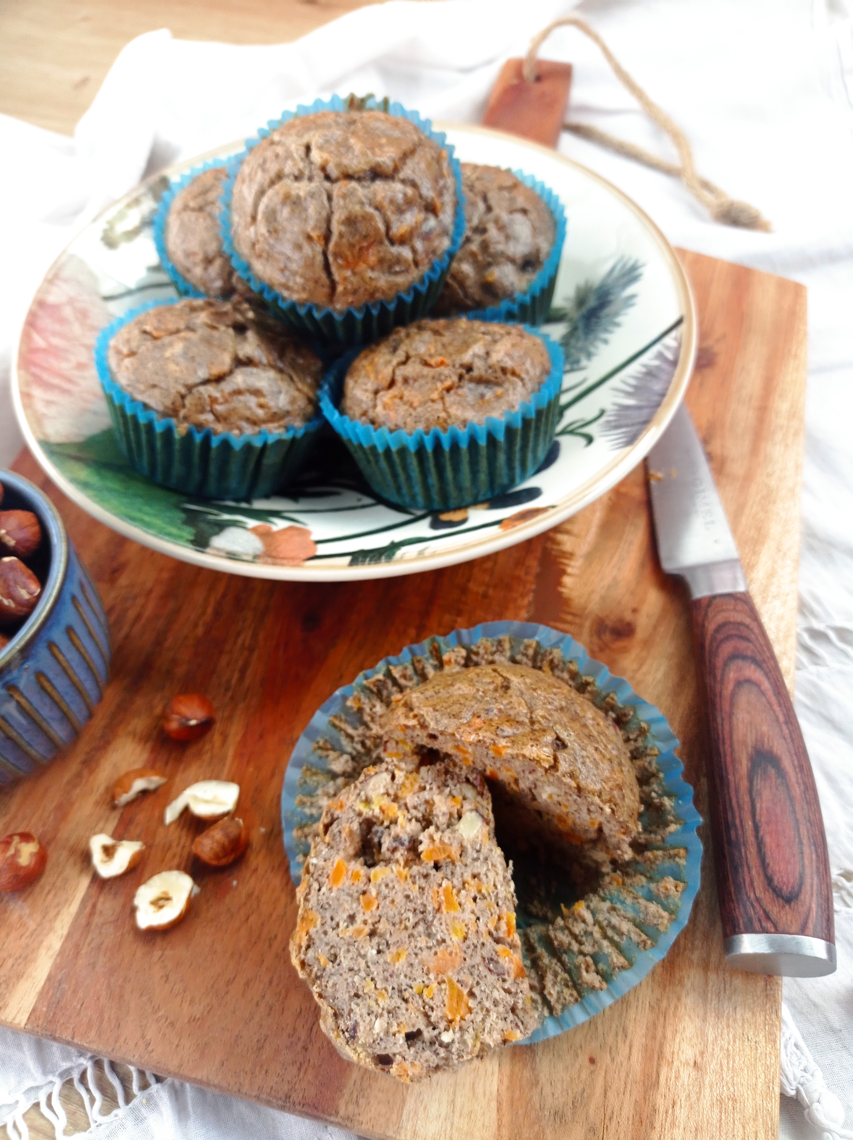 muffins salés carotte noisette