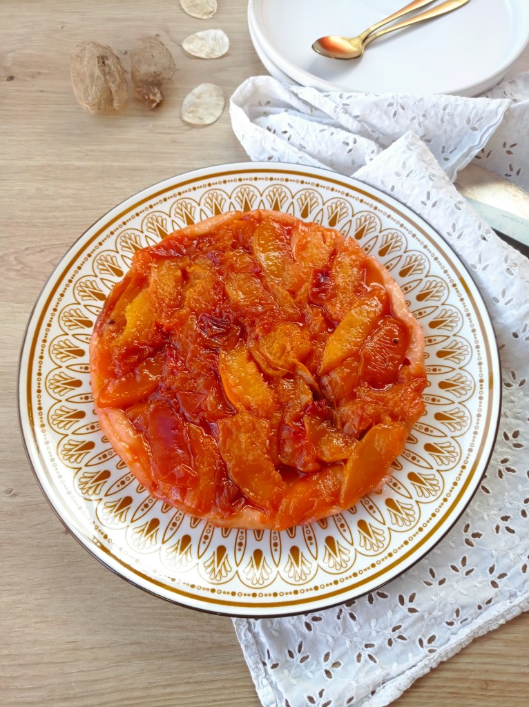 tarte satin aux pêches