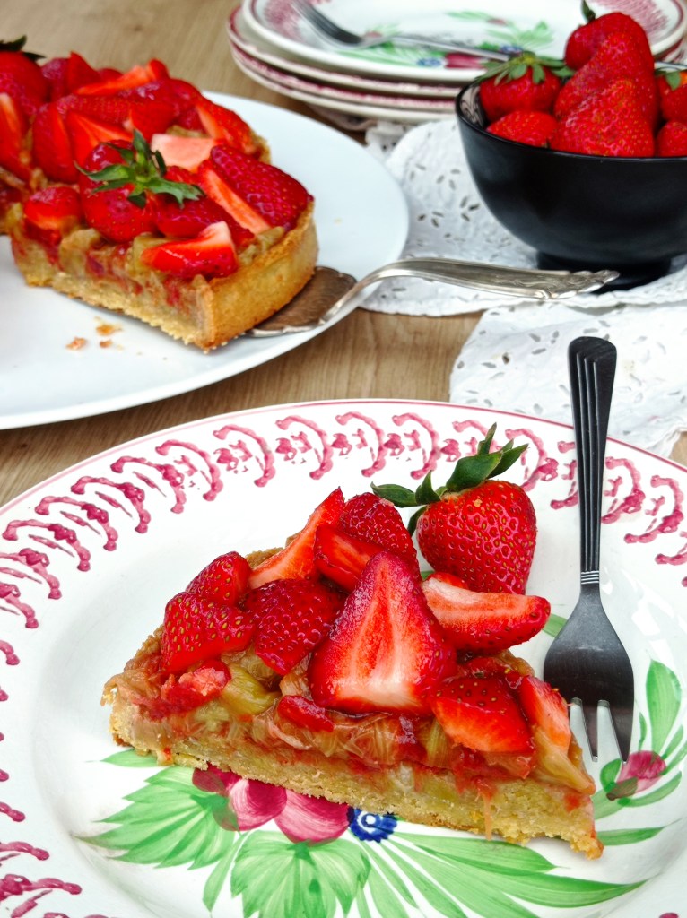 Tarte fraise-rhubarbe