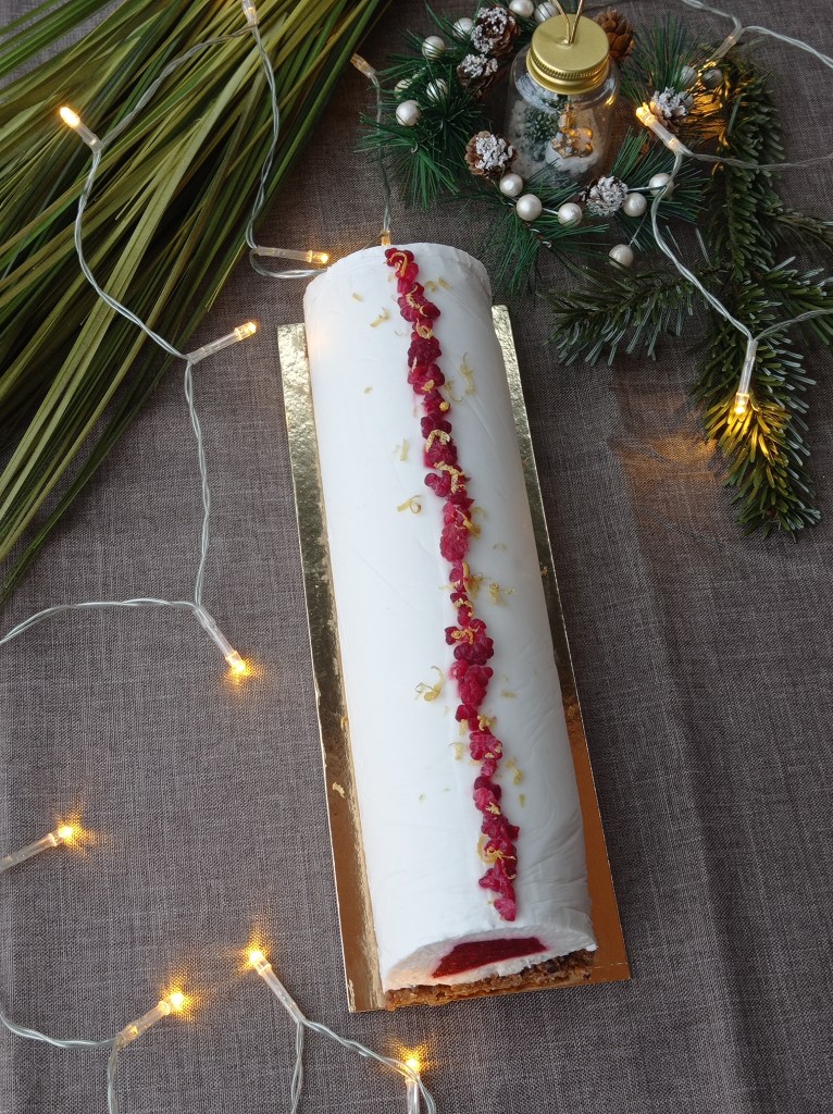 bûche glacée citron framboise sans gluten sans lactose