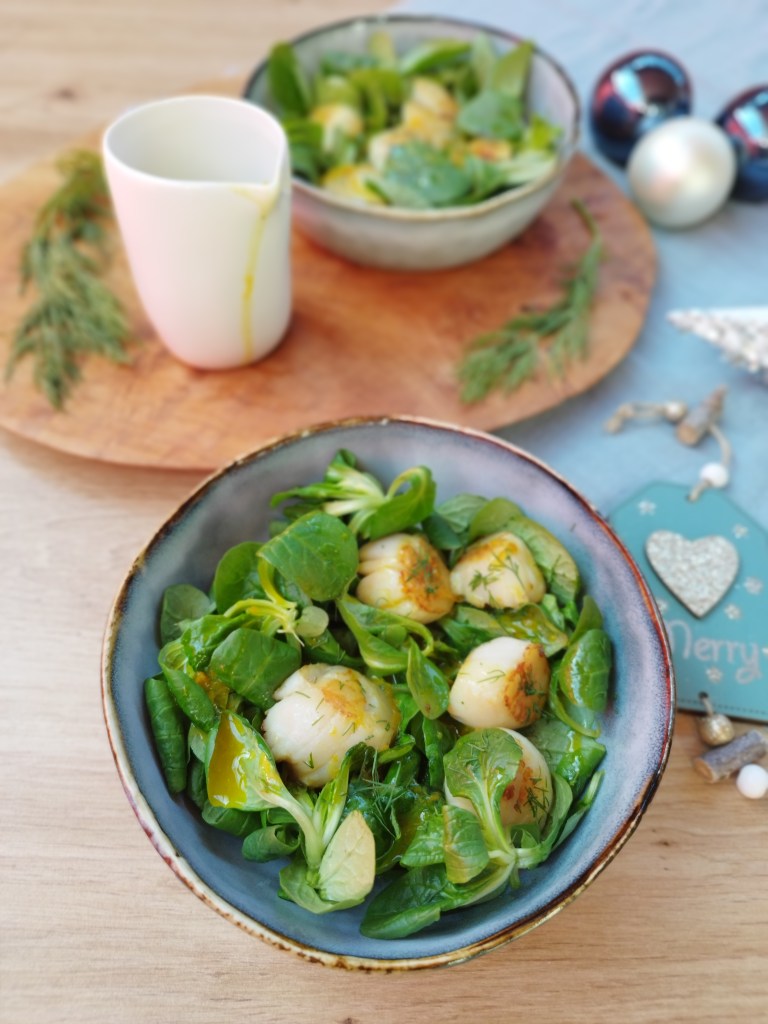 Noix de Saint-Jacques, sauce au miel et à l’orange