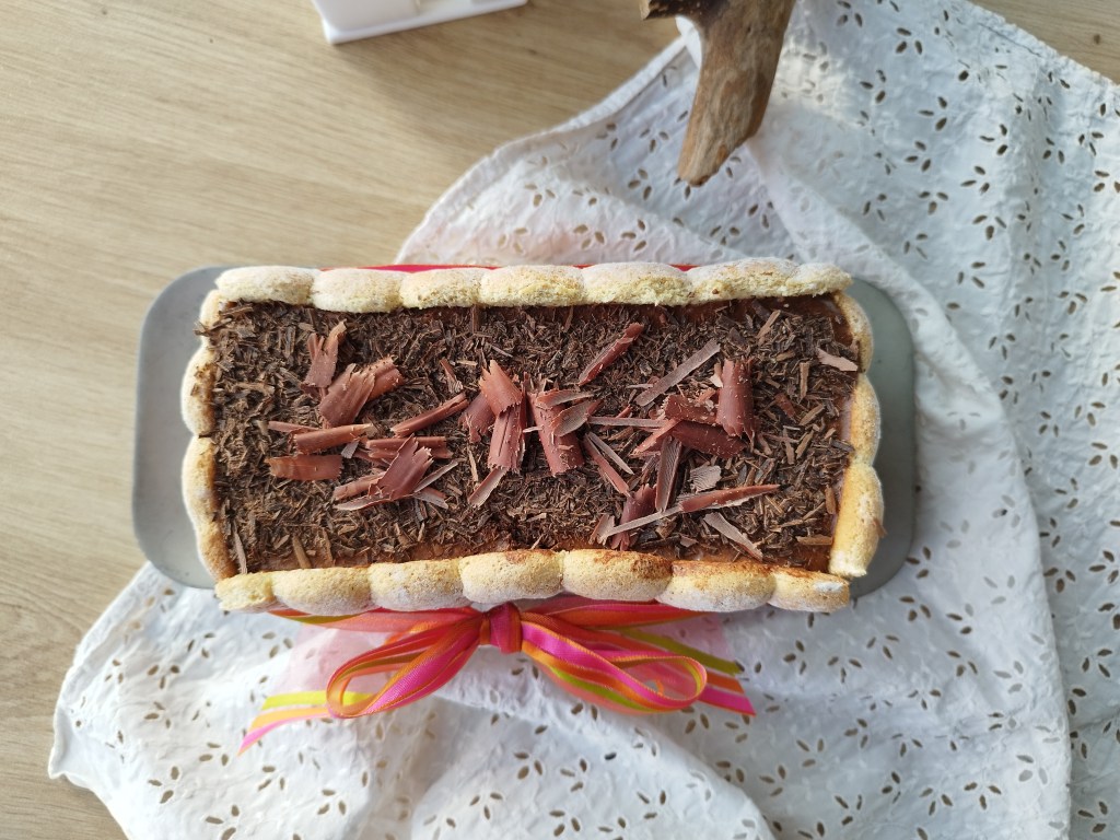 Charlotte au chocolat healthy sans lactose