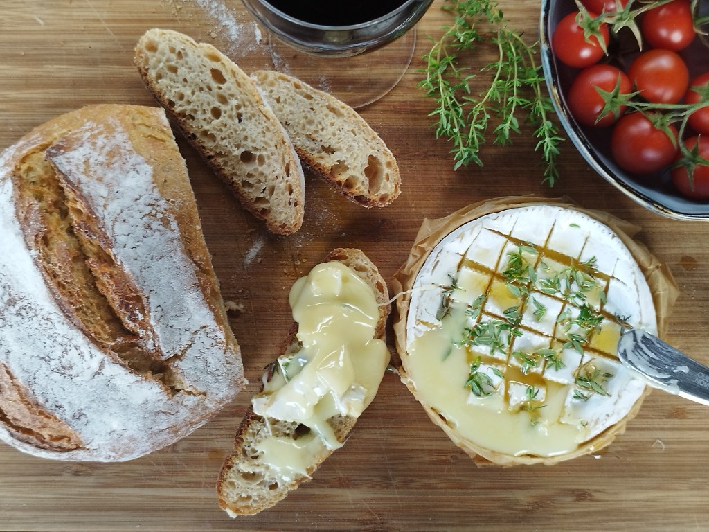 camembert rôti au barbecue