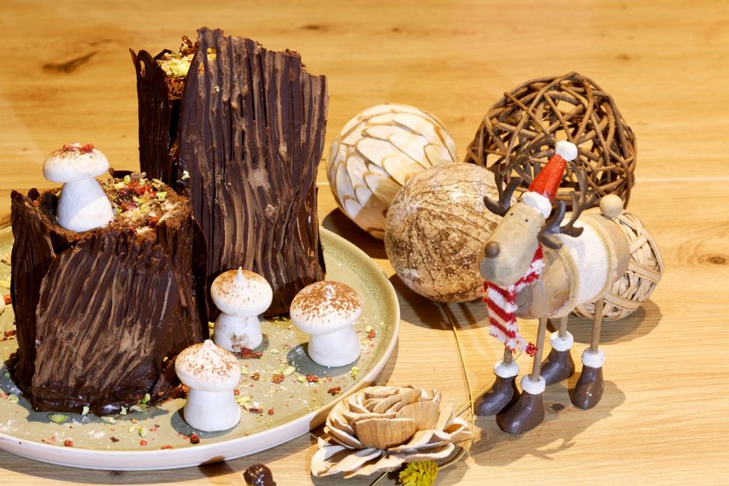 bûche tronc d'arbre chocolat clémentine