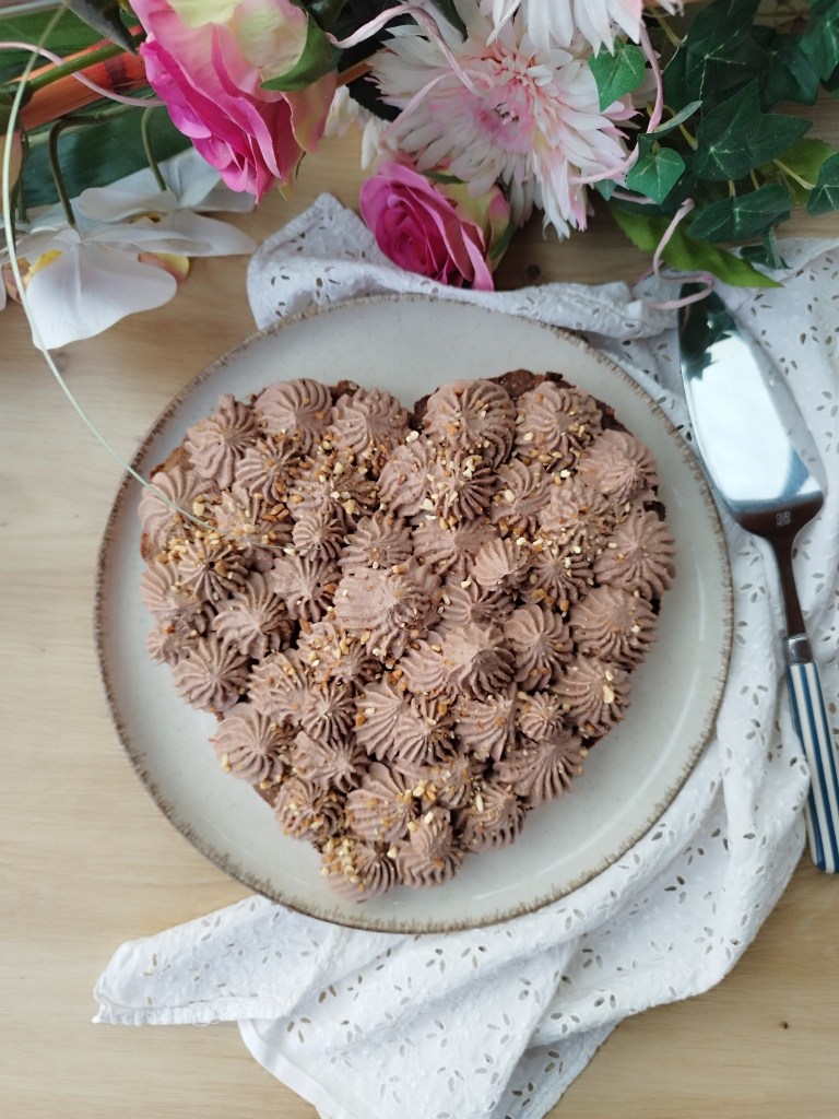 Dessert de saint Valentin chocolat framboise