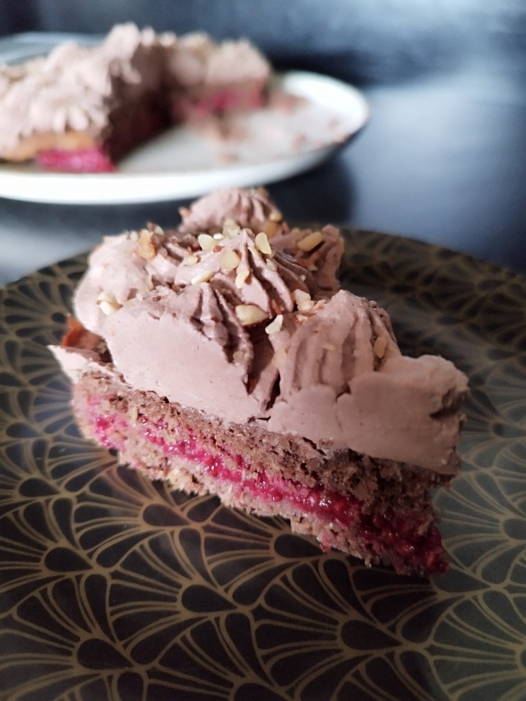 Dessert de saint Valentin chocolat framboise