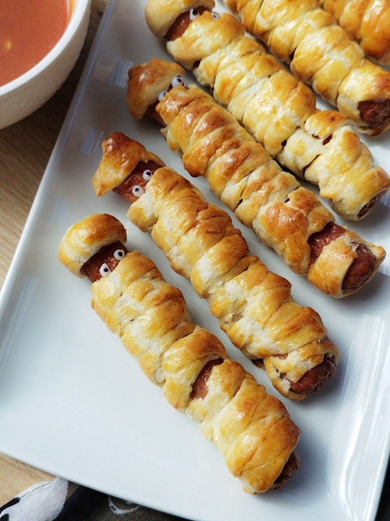 Knacks momies, sauce miel-moutarde-ketchup