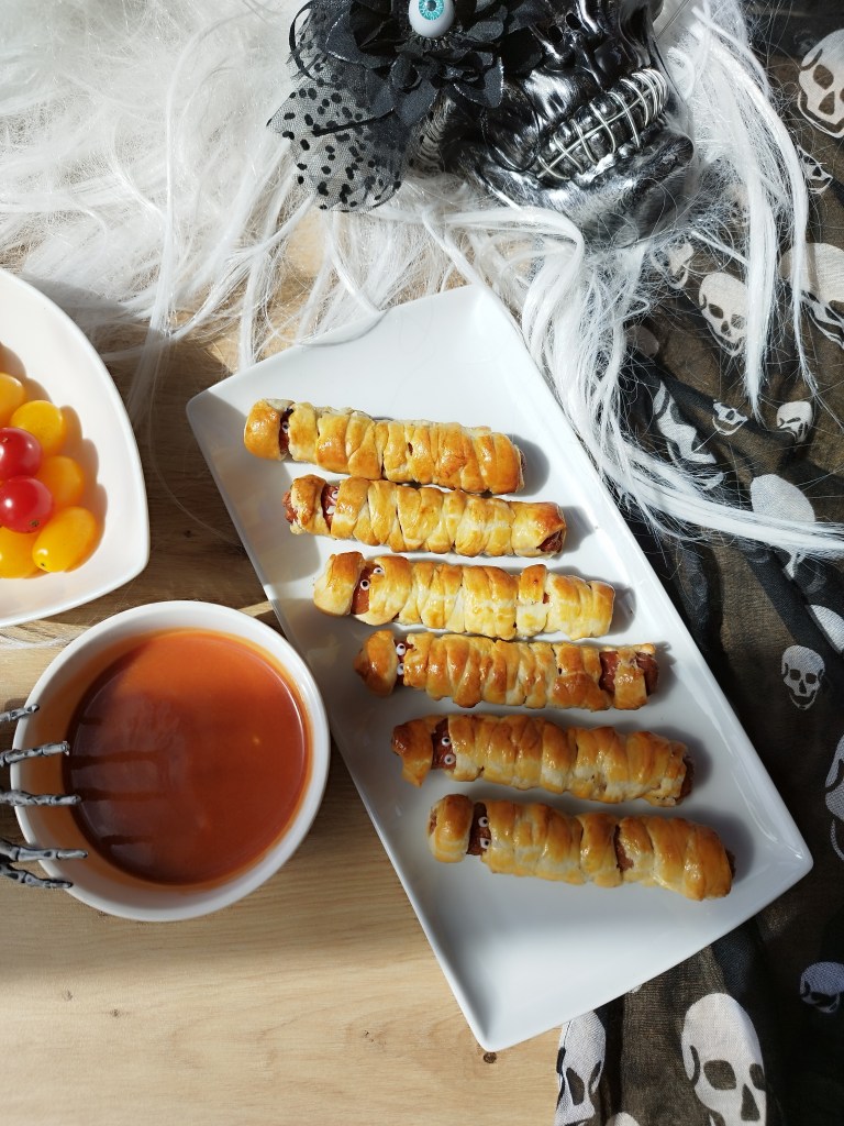 Knacks momies, sauce miel-moutarde-ketchup