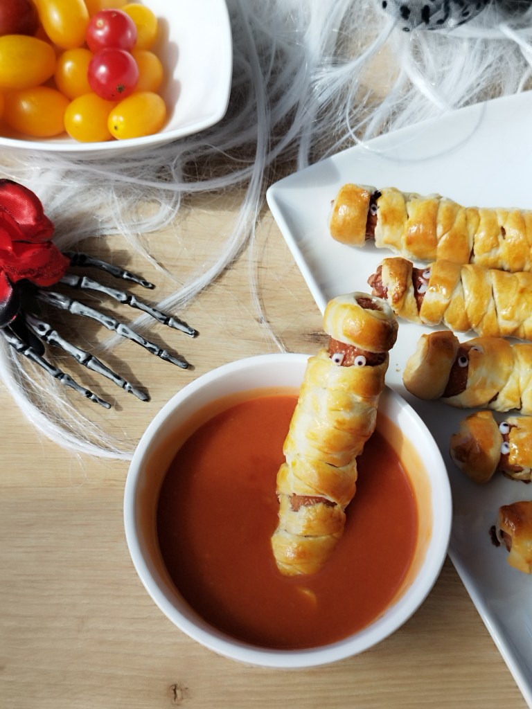 Knacks momies, sauce miel-moutarde-ketchup