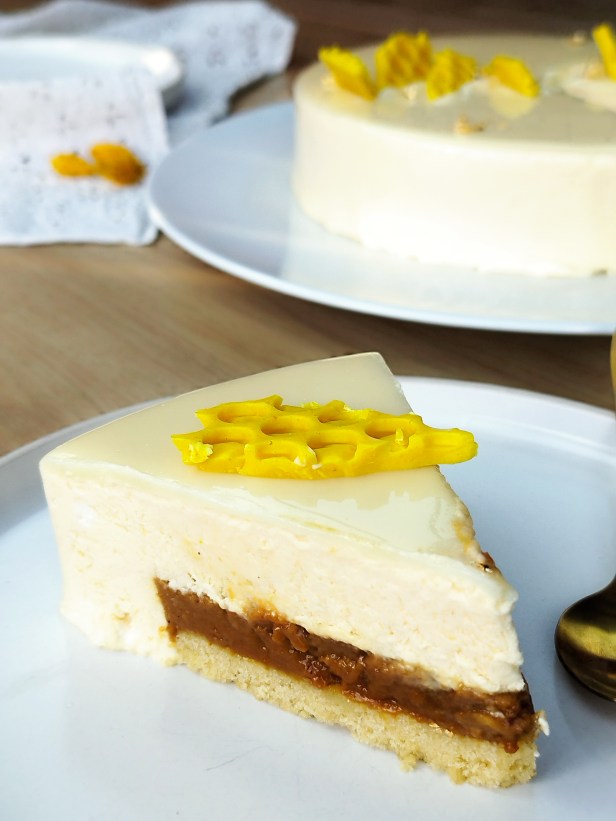 Entremets vanille et miel de châtaignier sans gluten